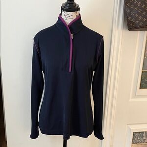Cutter & Buck Navy and Purple Sweatshirt